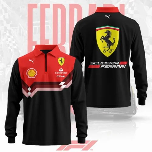 High Quality Long Sleeve Polo FERRARI - LSF22