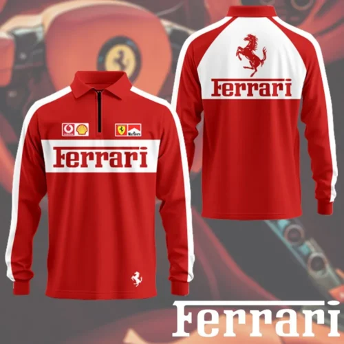 High Quality Long Sleeve Polo FERRARI - LSF24