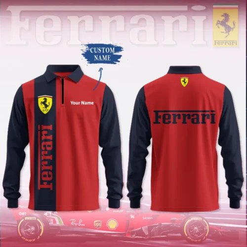 High Quality Customized Long Sleeve Polo FERRARI - LSF10