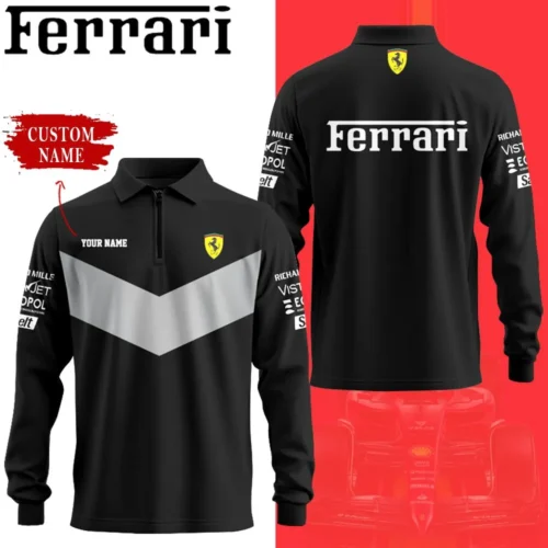 High Quality Customized Long Sleeve Polo FERRARI - LSF26