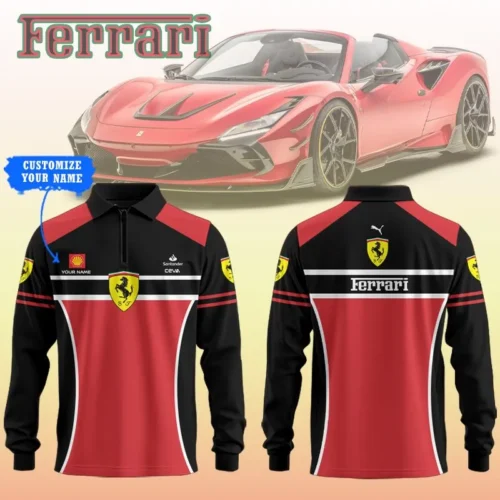 High Quality Customized Long Sleeve Polo FERRARI - LSF16