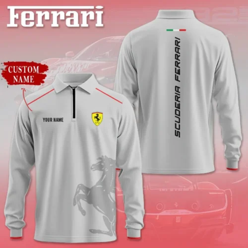 High Quality Customized Long Sleeve Polo FERRARI - LSF13