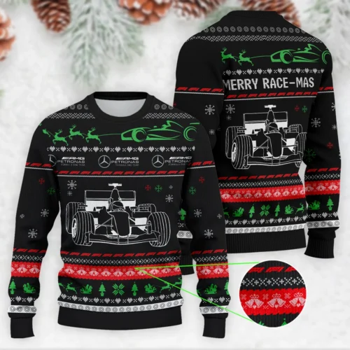 Merry Race Mas Mercedes Formula 1 Ugly Sweater - MUS21
