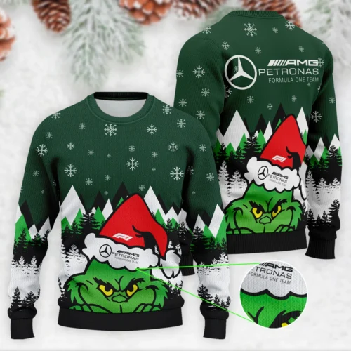 The Grinch Mercedes Formula 1 Ugly Sweater - MUS3