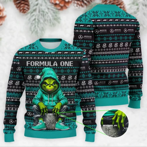 Grinch x Mercedes Formula 1 Ugly Sweater - MUS10