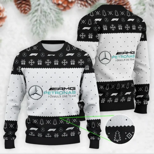 Christmas Pattern Mercedes Formula 1 Ugly Sweater - MUS23