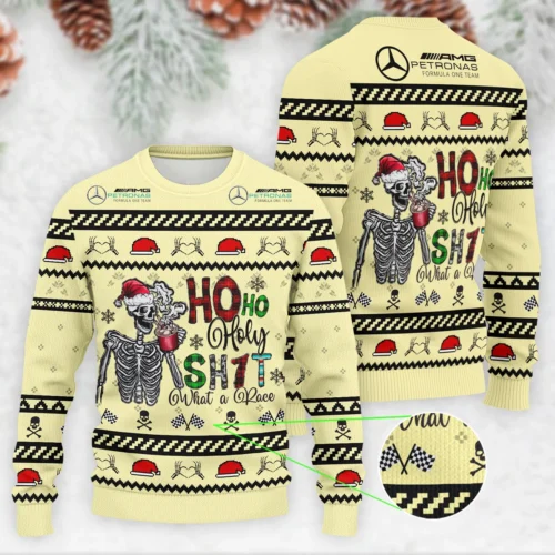 HolySh What A Race Mercedes Formula 1 Ugly Sweater - MUS2