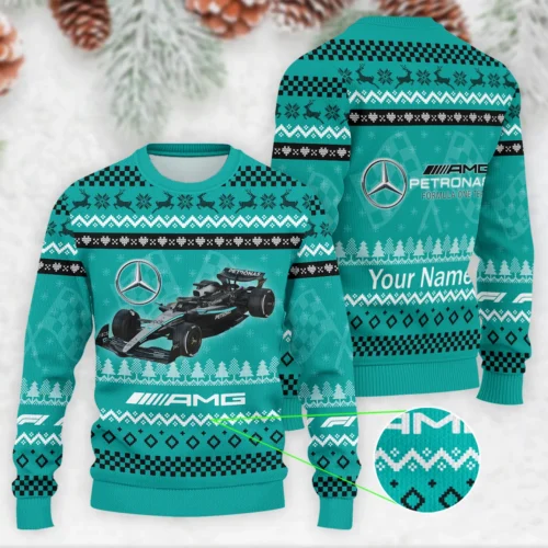 2025 Car Mercedes Formula 1 Ugly Sweater - MUS18