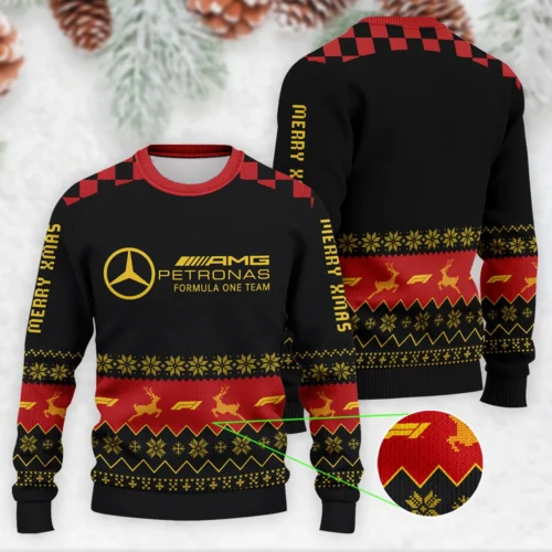 Merry X-Mas Mercedes Formula 1 Ugly Sweater - MUS16
