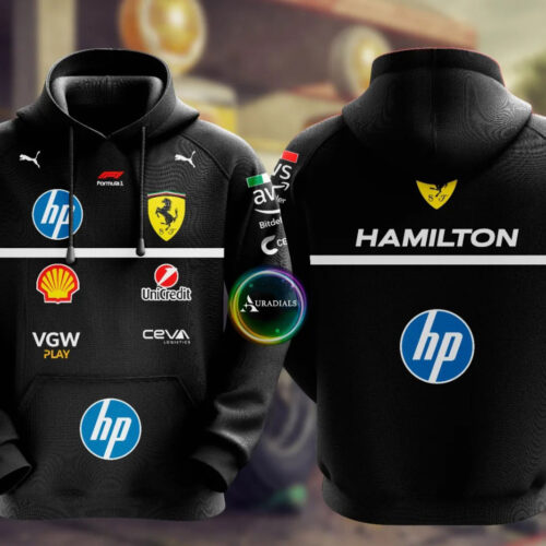 High Quality Unisex Hoodie FERRARI Lewis Hamilton - HOF41