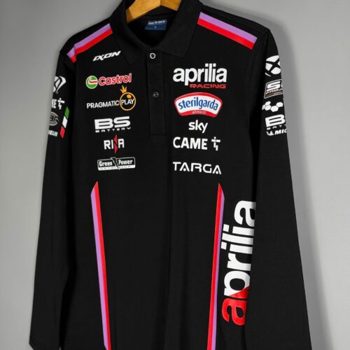 APRILIA High Quality Men's Racing Long Sleeve Polo - RLS02