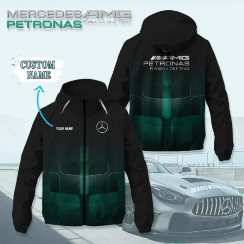 Premium Customized Men's Windbreaker Jacket MERCEDES - MWJ10