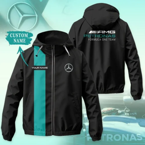 Premium Customized Men's Windbreaker Jacket MERCEDES - MWJ06