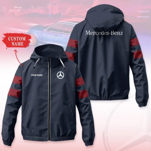 Premium Customized Men's Windbreaker Jacket MERCEDES - MWJ11