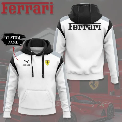 High Quality Customized Unisex Hoodie FERRARI - HOF34