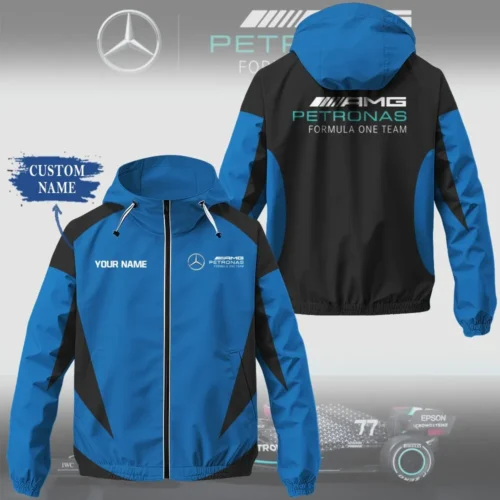 Premium Customized Men's Windbreaker Jacket MERCEDES - MWJ13
