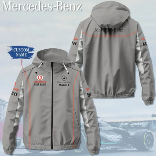 Premium Customized Men's Windbreaker Jacket MERCEDES - MWJ12