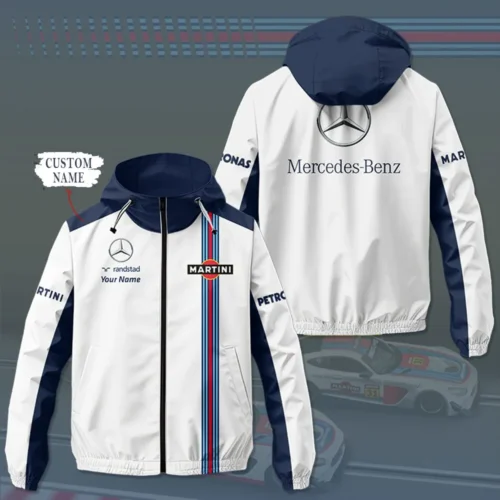 Premium Customized Men's Windbreaker Jacket MERCEDES - MWJ20