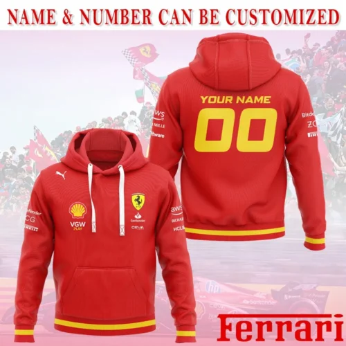 High Quality Customized Unisex Hoodie FERRARI - HOF36