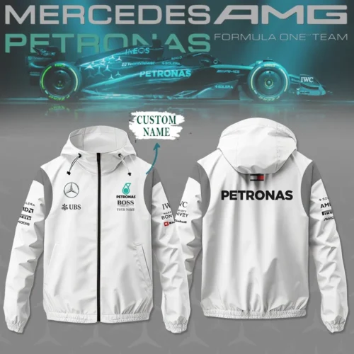 Premium Customized Men's Windbreaker Jacket MERCEDES - MWJ21
