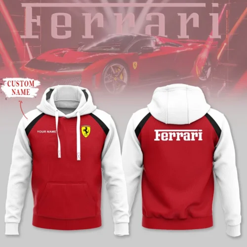 High Quality Customized Unisex Hoodie FERRARI - HOF31