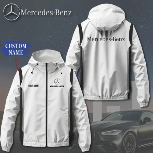 Premium Customized Men's Windbreaker Jacket MERCEDES - MWJ22