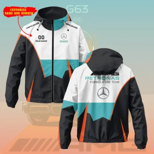 Premium Customized Men's Windbreaker Jacket MERCEDES - MWJ14