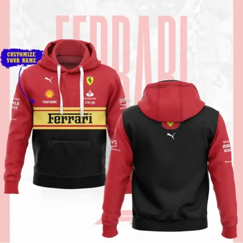 High Quality Customized Unisex Hoodie FERRARI - HOF35