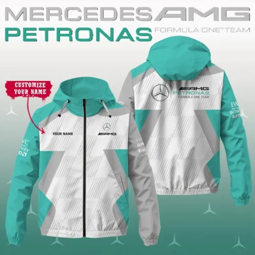 Premium Customized Men's Windbreaker Jacket MERCEDES - MWJ19