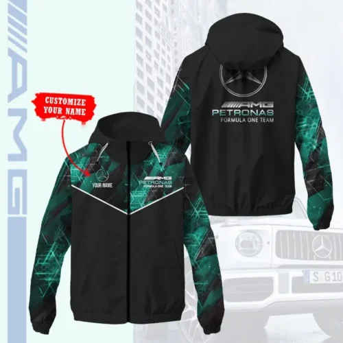 Premium Customized Men's Windbreaker Jacket MERCEDES - MWJ18