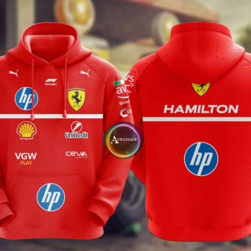 High Quality Unisex Hoodie FERRARI Lewis Hamilton - HOF42
