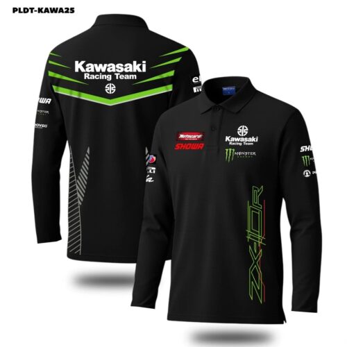 KAWASAKI High Quality Men's Racing Long Sleeve Polo - RLS06