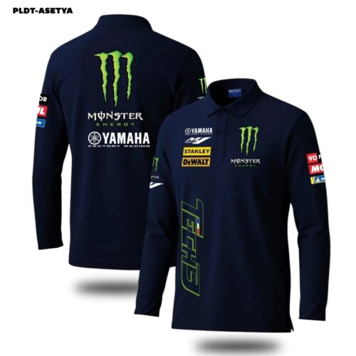 YAMAHA High Quality Men's Racing Long Sleeve Polo - RLS07