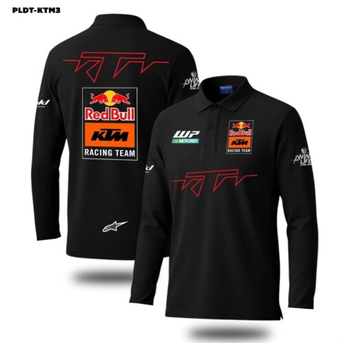 KTM High Quality Men's Racing Long Sleeve Polo - RLS08