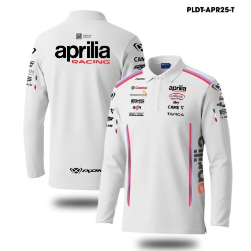 APRILIA High Quality Men's Racing Long Sleeve Polo - RLS10