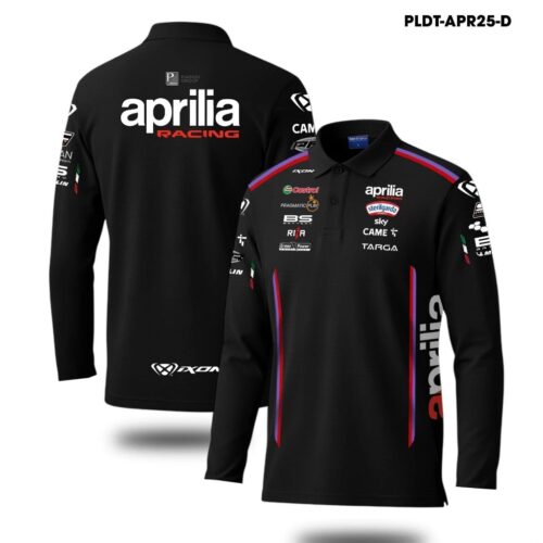 APRILIA High Quality Men's Racing Long Sleeve Polo - RLS11