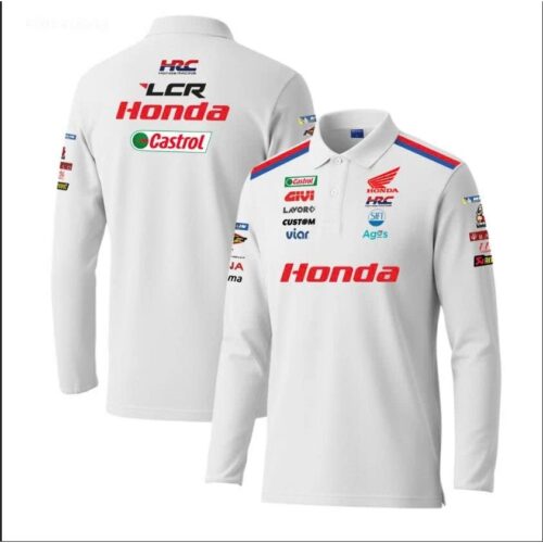 HONDA High Quality Men's Racing Long Sleeve Polo - RLS14